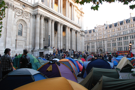 occupy london protest camp at st paul's cathedral
